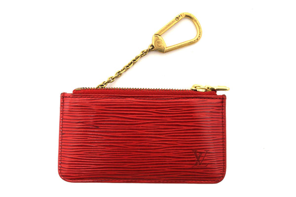 Louis Vuitton Red Epi Leather Key Coin Card Case Pouch