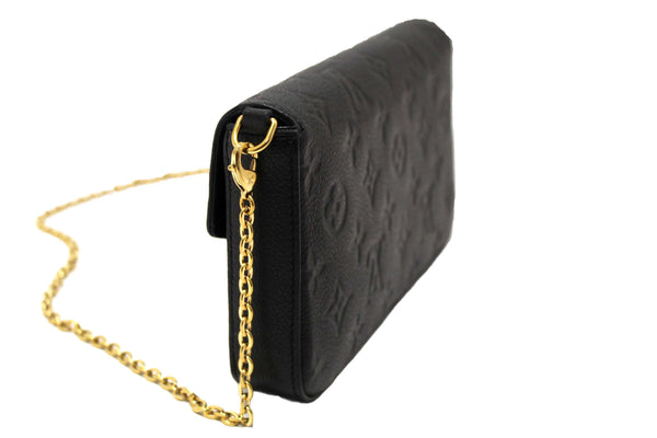 Louis Vuitton Black Monogram Empreinte Felicie Pochette Bag