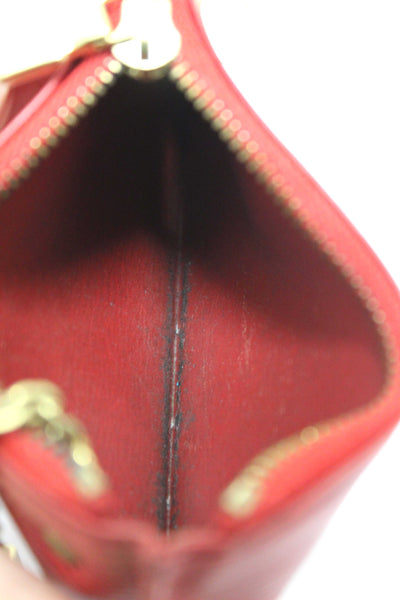 Louis Vuitton Red Epi Leather Key Coin Card Case Pouch