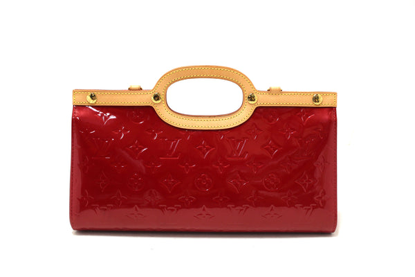 Louis Vuitton Red Monogram Vernis Leather Roxbury Drive Bag