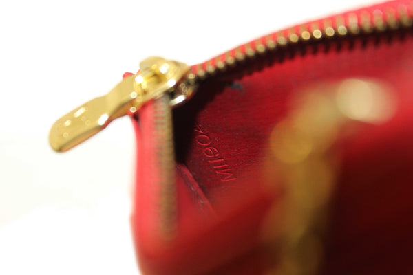 Louis Vuitton Red Epi Leather Key Coin Card Case Pouch