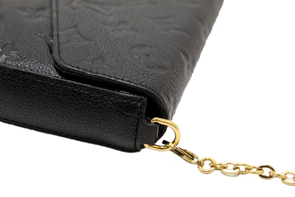 Louis Vuitton Black Monogram Empreinte Felicie Pochette Bag