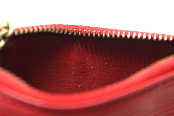 Louis Vuitton Red Epi Leather Key Coin Card Case Pouch
