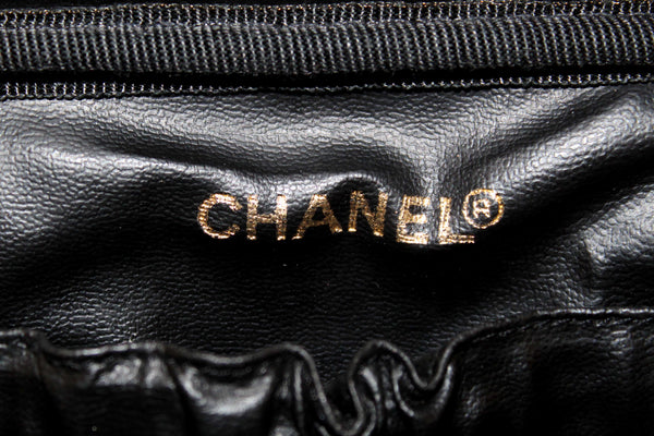Chanel Vintage Black Caviar CC Timeless Vanity Case Bag
