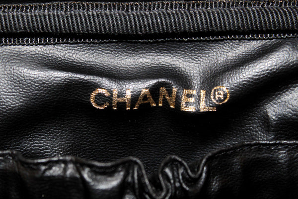 Chanel Vintage Black Caviar CC Timeless Vanity Case Bag