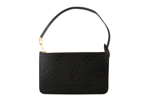 Louis Vuitton Black Empreinte Neverfull Pouch Pochette