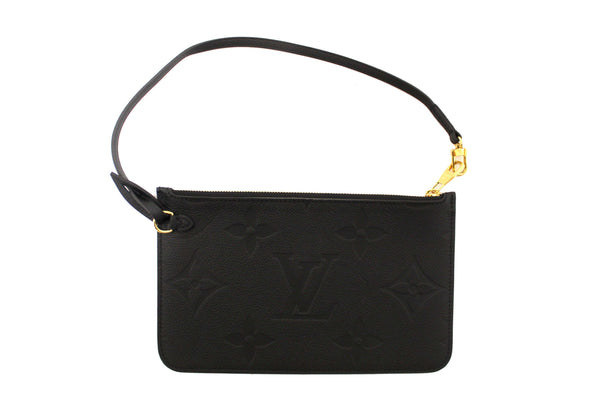 Louis Vuitton Black Empreinte Neverfull Pouch Pochette