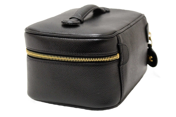 Chanel Vintage Black Caviar CC Timeless Vanity Case Bag