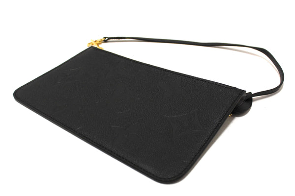 Louis Vuitton Black Empreinte Neverfull Pouch Pochette