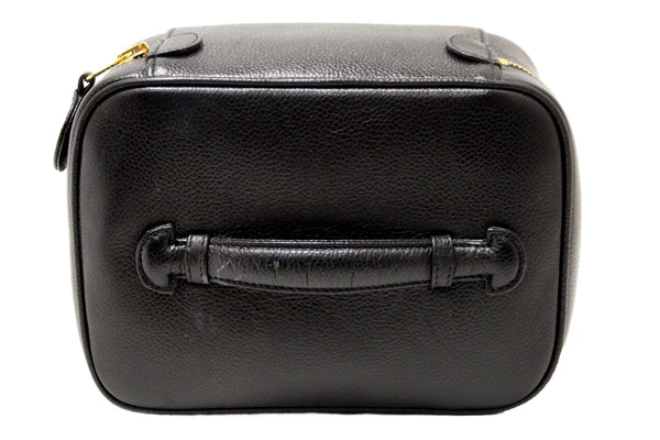 Chanel Vintage Black Caviar CC Timeless Vanity Case Bag