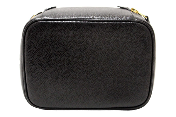 Chanel Vintage Black Caviar CC Timeless Vanity Case Bag