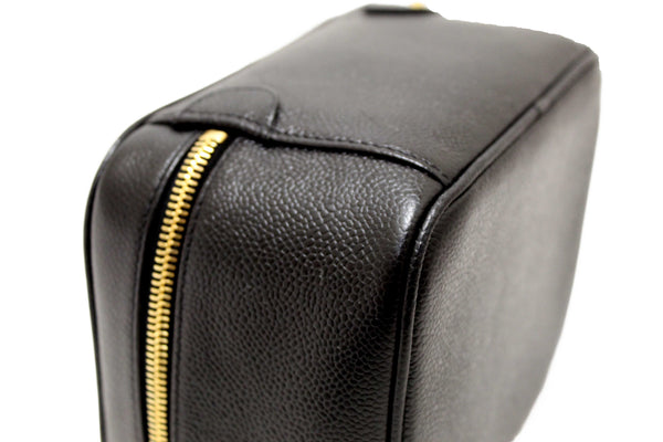 Chanel Vintage Black Caviar CC Timeless Vanity Case Bag