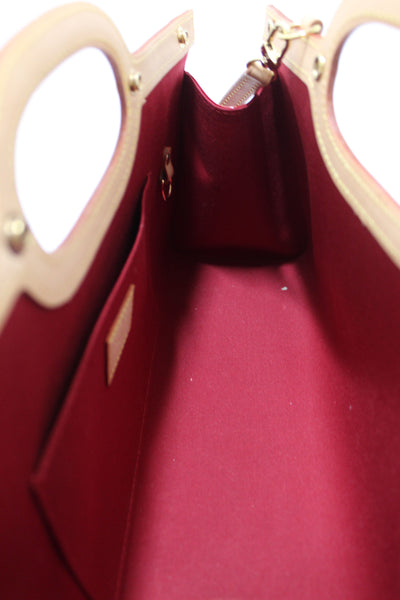 Louis Vuitton Red Monogram Vernis Leather Roxbury Drive Bag