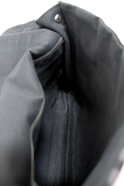 Hermes Black Toile Fourre Tout Herline Messenger Bag