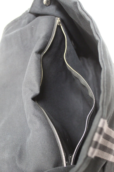 Hermes Black Toile Fourre Tout Herline Messenger Bag