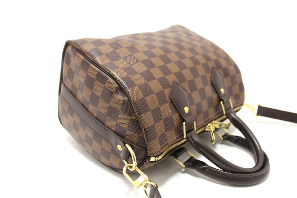 Louis Vuitton Damier Ebene Speedy 25 Bandouliere Bag