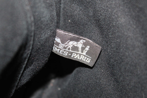 Hermes Black Toile Fourre Tout Herline Messenger Bag