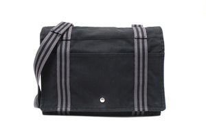 Hermes Black Toile Fourre Tout Herline Messenger Bag
