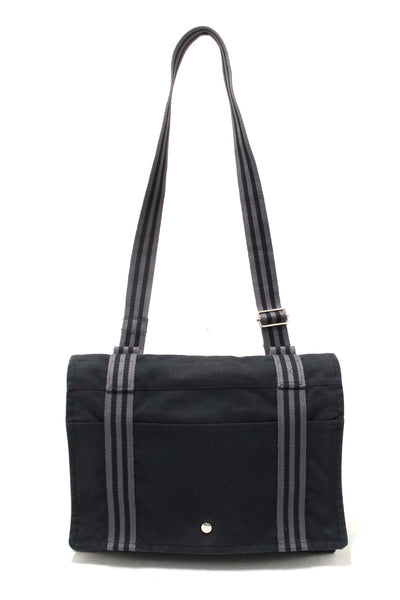 Hermes Black Toile Fourre Tout Herline Messenger Bag