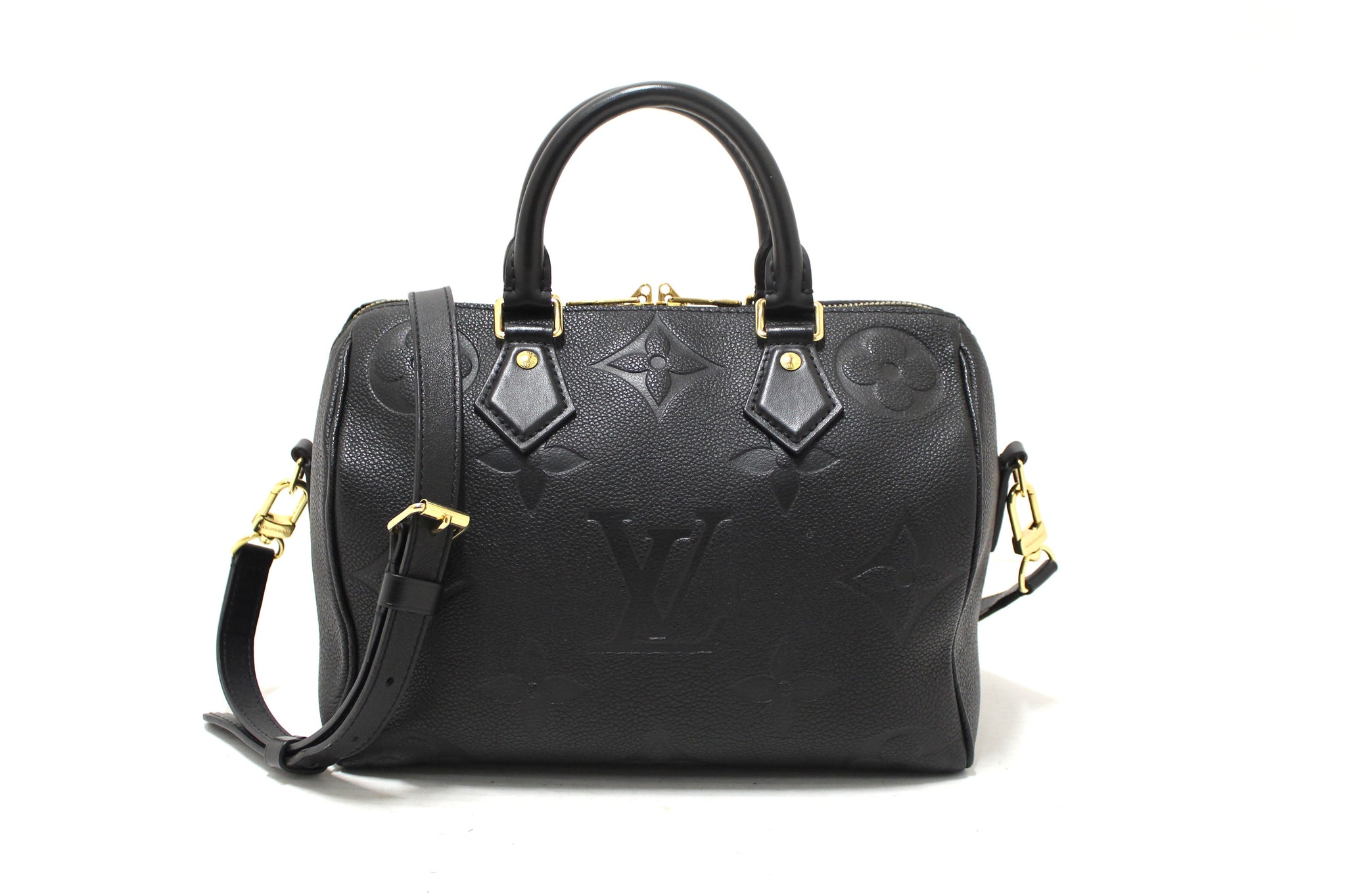 Louis Vuitton Black Empreinte Speedy 25 Bandouliere Crossbody Bag