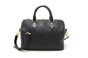 Louis Vuitton Black Empreinte Speedy 25 Bandouliere Crossbody Bag