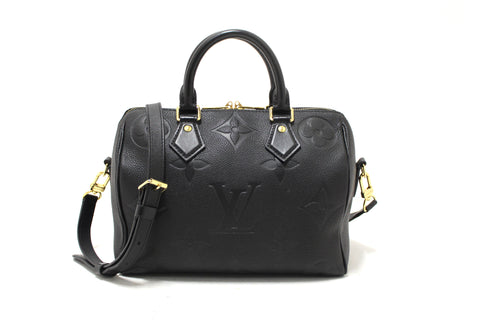 Louis Vuitton Black Empreinte Speedy 25 Bandouliere Crossbody Bag