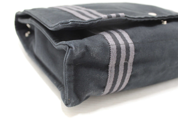 Hermes Black Toile Fourre Tout Herline Messenger Bag