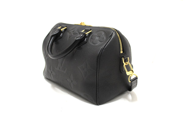 Louis Vuitton Black Empreinte Speedy 25 Bandouliere Crossbody Bag