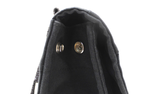 Hermes Black Toile Fourre Tout Herline Messenger Bag