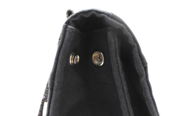Hermes Black Toile Fourre Tout Herline Messenger Bag