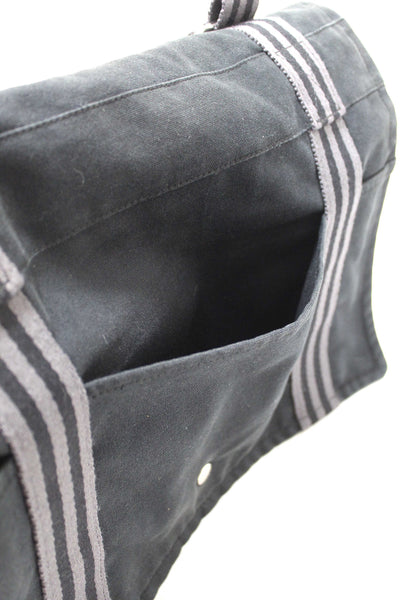 Hermes Black Toile Fourre Tout Herline Messenger Bag