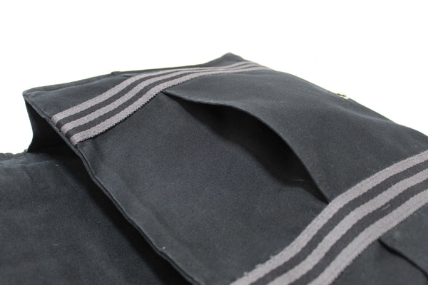 Hermes Black Toile Fourre Tout Herline Messenger Bag