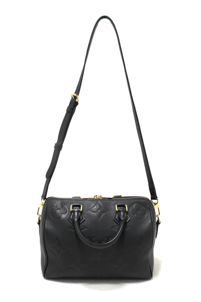 Louis Vuitton Black Empreinte Speedy 25 Bandouliere Crossbody Bag