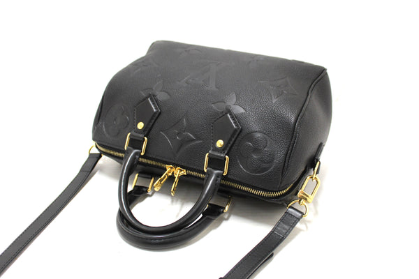 Louis Vuitton Black Empreinte Speedy 25 Bandouliere Crossbody Bag
