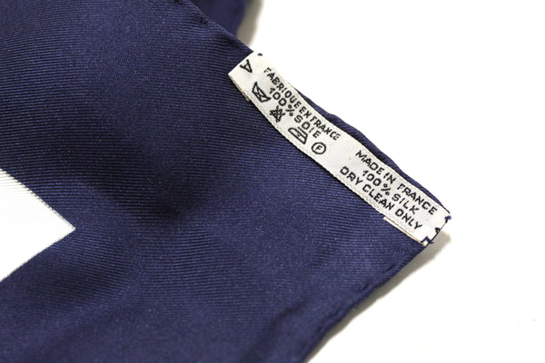 Hermes Blue Eperon D'or Tellier Scarf 90cm