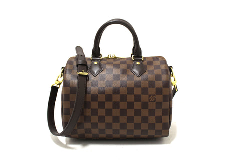 Louis Vuitton Damier Ebene Speedy 25 Bandouliere Bag