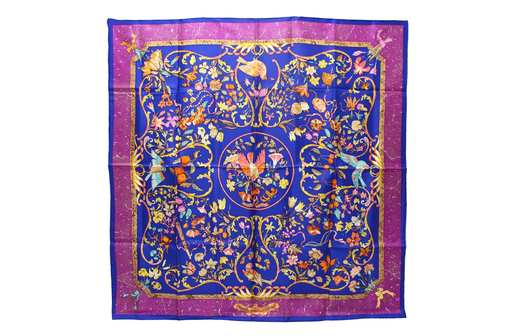 Hermes Pink Pierres d'Orient et d'Occident Scarf 90cm
