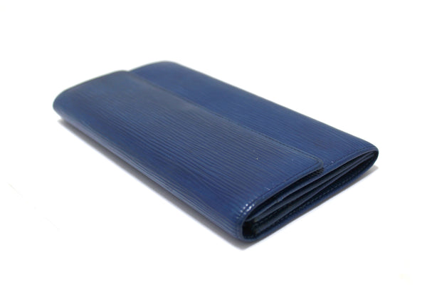 Louis Vuitton Blue Epi Leather Sarah Long Wallet