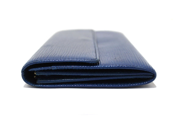 Louis Vuitton Blue Epi Leather Sarah Long Wallet