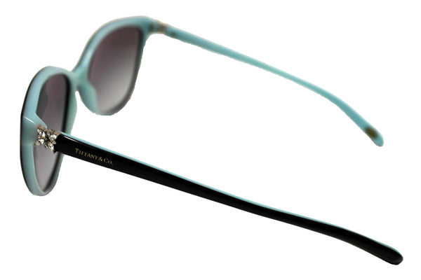 Tiffany & Co. Black/Blue Sunglasses with Swarovski Crystal Accents TF4089