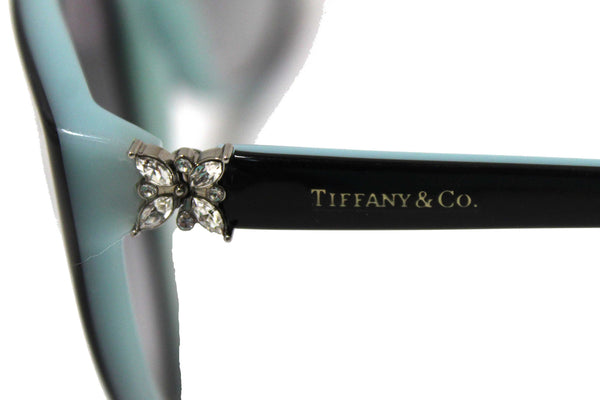 Tiffany & Co. Black/Blue Sunglasses with Swarovski Crystal Accents TF4089