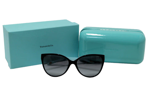 Tiffany & Co. Black/Blue Sunglasses with Swarovski Crystal Accents TF4089