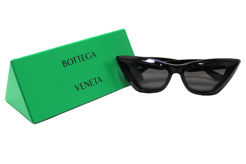 Bottega Veneta Black Sculptured Cat Eye Sunglasses BV1101S