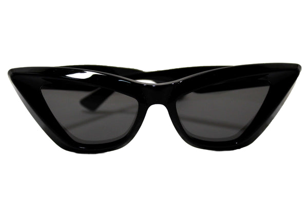 Bottega Veneta Black Sculptured Cat Eye Sunglasses BV1101S
