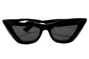 Bottega Veneta Black Sculptured Cat Eye Sunglasses BV1101S
