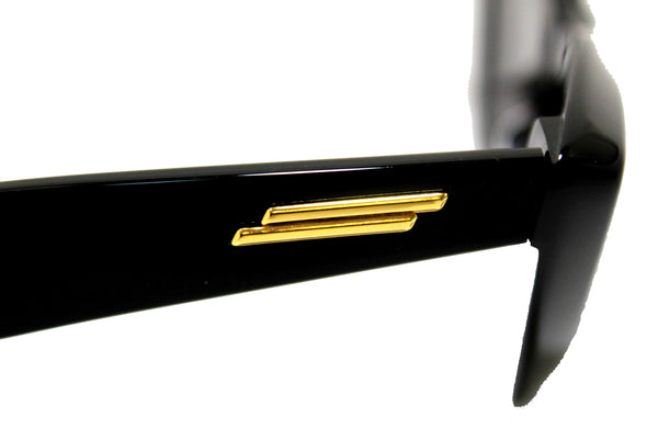 Bottega Veneta Black Sculptured Cat Eye Sunglasses BV1101S