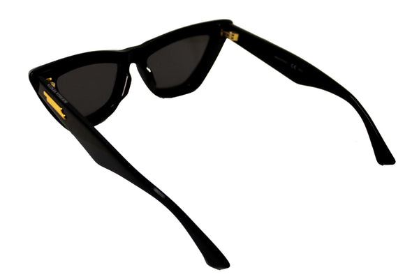 Bottega Veneta Black Sculptured Cat Eye Sunglasses BV1101S