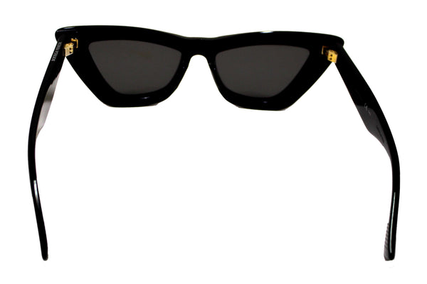 Bottega Veneta Black Sculptured Cat Eye Sunglasses BV1101S