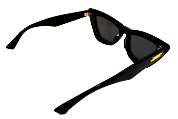 Bottega Veneta Black Sculptured Cat Eye Sunglasses BV1101S