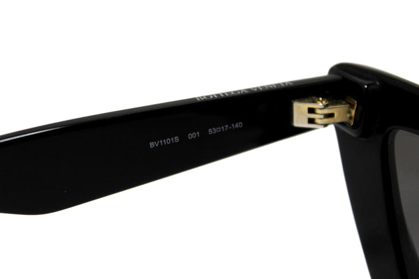 Bottega Veneta Black Sculptured Cat Eye Sunglasses BV1101S